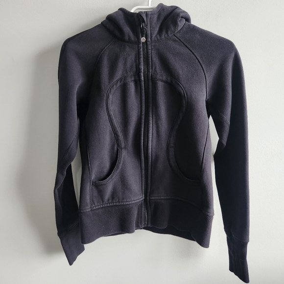 Lululemon Scuba Hoodie Hoody Hooded Sweatshirt Black Size 6 - Picture 2 of 13